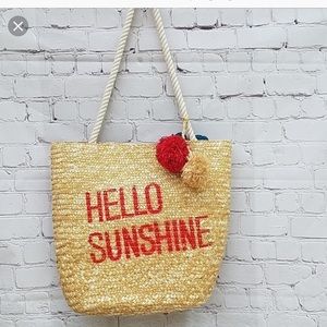 NWT Wicker Bag “Hello Sunshine”